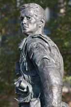 The monument to the Irish Guards in Windsor, England created by sculptor, Mark Jackson was unveiled in 2011. The bronze statue of a guardsman has been manufactured from material salvaged from the Iraq...