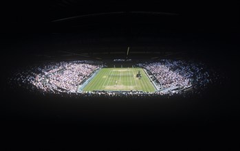 Sport, Ball, Tennis, England London Wimbledon Centre Court during tennis match. 
Photo Sean Aidan