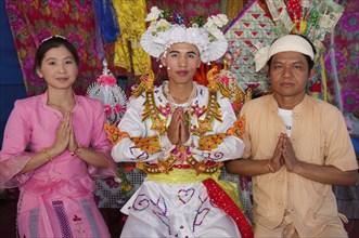 Thailand, Chiang Mai, Poi Sang Long is the ordination ceremony for Shan boys to become novice