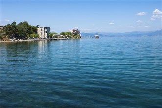 Albania, Lake Ohrid, Lakeside restaurant. 
Photo Nic I Anson / Eye Ubiquitous