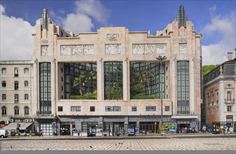 Portugal, Estremadura, Lisbon, Art Deco exterior of the former Eden theatre now a hotel. 
Photo