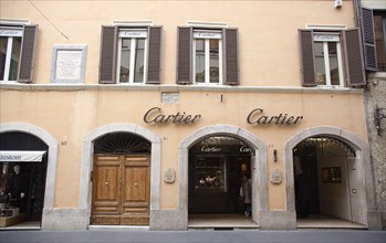 Italy, Lazio, Rome, Via del Condotti Exterior of the Cartier jewellers shop.Italy . 
Photo Stephen