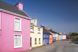 Ireland, County Cork, Eyeries, The colourful village of Eyeries on the Beara Peninsula. 
Photo