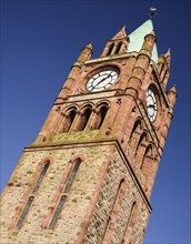 Ireland, North, Derry, The Guild Hall Clock Tower. 
Photo Hugh Rooney