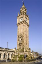 Ireland, North, Belfast, The Albert Memorial Clock Tower in Queens Square constructed 1865-1870 as a memorial to Queen Victorias consort Prince Albert.
