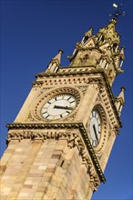 Ireland, North, Belfast, The Albert Memorial Clock Tower in Queen's Square constructed 1865-1870 as