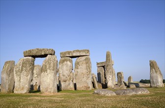 England, Wiltshire, Stonehenge, Prehistoric ring of standing stones. 
Photo Bennett Dean