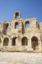 Greece, Attica, Athens, Odeon of Herodes Atticus, located on southwest slope of the Acropolis.