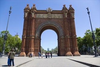 Spain, Catalonia, Barcelona, Arc del Triomf.