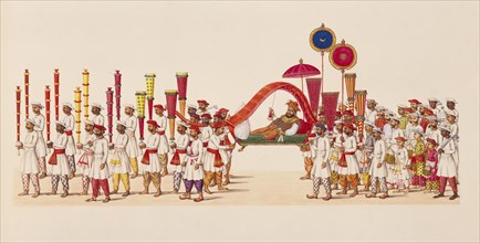 Procession with a visiting Singhalese ruler