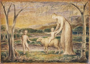 Blake, Le Christ Enfant sur un Agneau