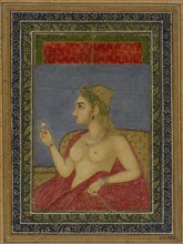 A Lady Holding a Cup. Mughal, India, c. 1700.