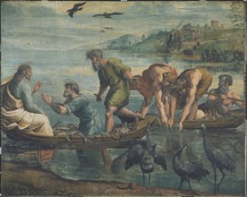 Raphael Cartoon - The Miraculous Draught of Fishes, by Raphael. Urbino, Italy, 1515-16
