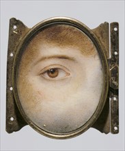 Portrait miniature painting in a case;Eye; Charles John Smart;  English;  Watercolour on ivory;