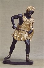 Sculpture - Meleager; bronze, parcel-gilt & inlaid with silver; by Antico (Pier Jacopo Alari Bonacesi) (c.1460 - 1528); Italian (Mantua); c.1484 - 90.