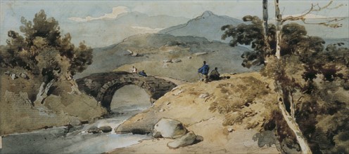 Chinese Landscape with Bridge, by George Chinnery