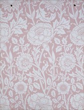 Pink and rose.Pink and white colourway.Block printed.William Morris (1835-1896)