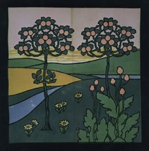 Panel for a Cushion, by the Silver Studio. Kent, England, 1904