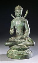 Buddha Sakyamuni; bronze; Central Javanese Period, Indonesia; 9th-10th centuries