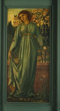 Zodiac panel painted by Edward Burne-Jones for Green Dining Room (Morris Room) at the South Kensington Museum.Gemini.