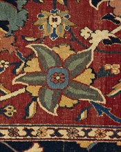 Fragment of Persian carpet; made using the Vase technique; Dimensions 7' 6 x 5' 5; Persian; 17th century;