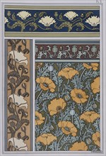 Plate 5 - Poppies in ornament from Plants & Their Applications to Ornament; edited by Eugene Grasset, published by Chapman & Hall. London; 1897 Chromo-lithograph