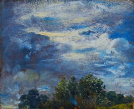 Study of Sky & Trees; by John Constable; Oil painting; 24th September, 1821.