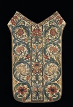 Embroidered chasuble; - back view; Spanish; 1650 - 99.