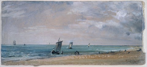 Brighton Beach; by John Constable (1776 - 1837); English; dated July 1824.Oil.