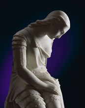 Clorinda; Parian figure; designed by John Bell; made by Felix Summerly's Art Manufactures/Minton; 1847.
