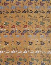 Detail of a Kimono; Floral Pattern; brocade silk; Japanese; Late 19th century.