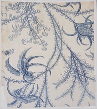 Furnishing Fabric; cotton plate-printed in - China blue; made by the firm of Ollive & Talwin later Talwin & Foster, Bromley Hall, Middlesex;English (Middlesex);circa 1780.