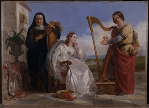 Painting - Suspicion;by Thomas Uwins RA (1782 - 1857);English (London);1848;Oil on panel.