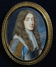 Miniature; portrait of James II as Duke of York; possibly painted in gouache & watercolour on vellum; gilt frame;painted by Samuel Cooper (1608 - 72);English (London); 1661.