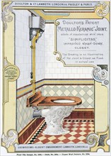 Victorian Bathroom.  London, England, 1885-1900. (Facsimile, 1996).