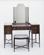 Dressing table & stool, designed by F.J. Johnson. England, c.1927