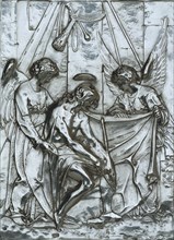 Christ tended by two angels after the Flagellation. Belgium, 17th century