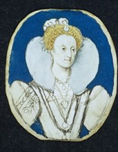 Miniature of Queen Elizabeth I, by Isaac Oliver. England, c.1590-92