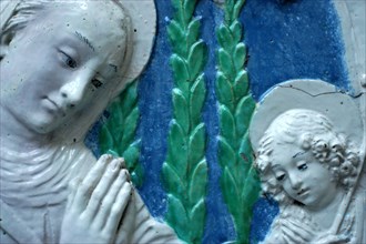 Disciple de Della Robbia, Vierge à l'Enfant et Saint Jean Baptiste