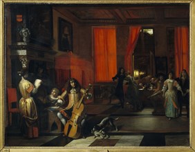 A Musical Party by Peter de Hooth. Amsterdam, the Netherlands, 1675