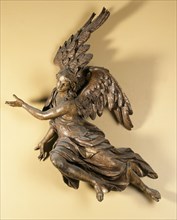 "Angel; limewood.Austrian; Mid 18 century."