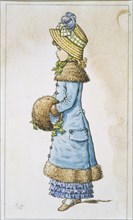 Young Victorian Girl, by Kate Greenaway. England, 19th century