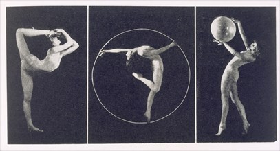Georgia Graves, dancing with hoop and ball, photo Walery, from La danse d'aujourd'hui, by Andre Levinson. Paris, France, 1929