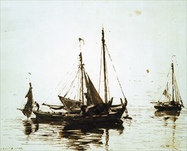 Constable, Fishing boats at anchor