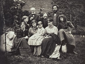 Hollyer, Photographie de William Morris, d'Edward Burne-Jones et de sa famille