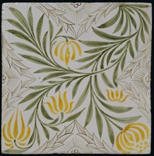 Morris & Co., Floral spray earthenware tile