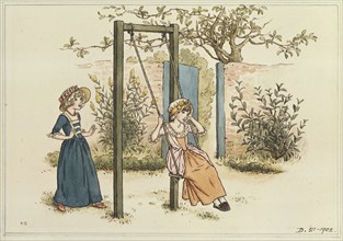 Greenaway, Two Girls, one on a swing