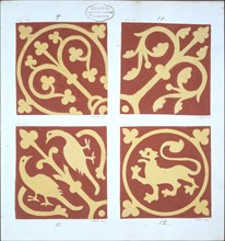 Godwin, Motif pour carreau, issu d'un album de motifs médiévaux