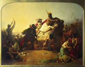 Millais, Pizarro victorieux des Incas au Pérou