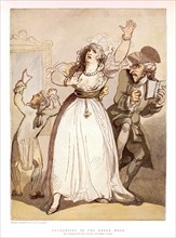 Rowlandson, Rehearsing in The Green Room